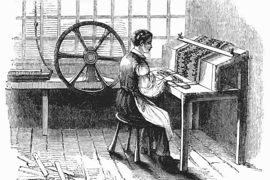 Operating the punch card loom